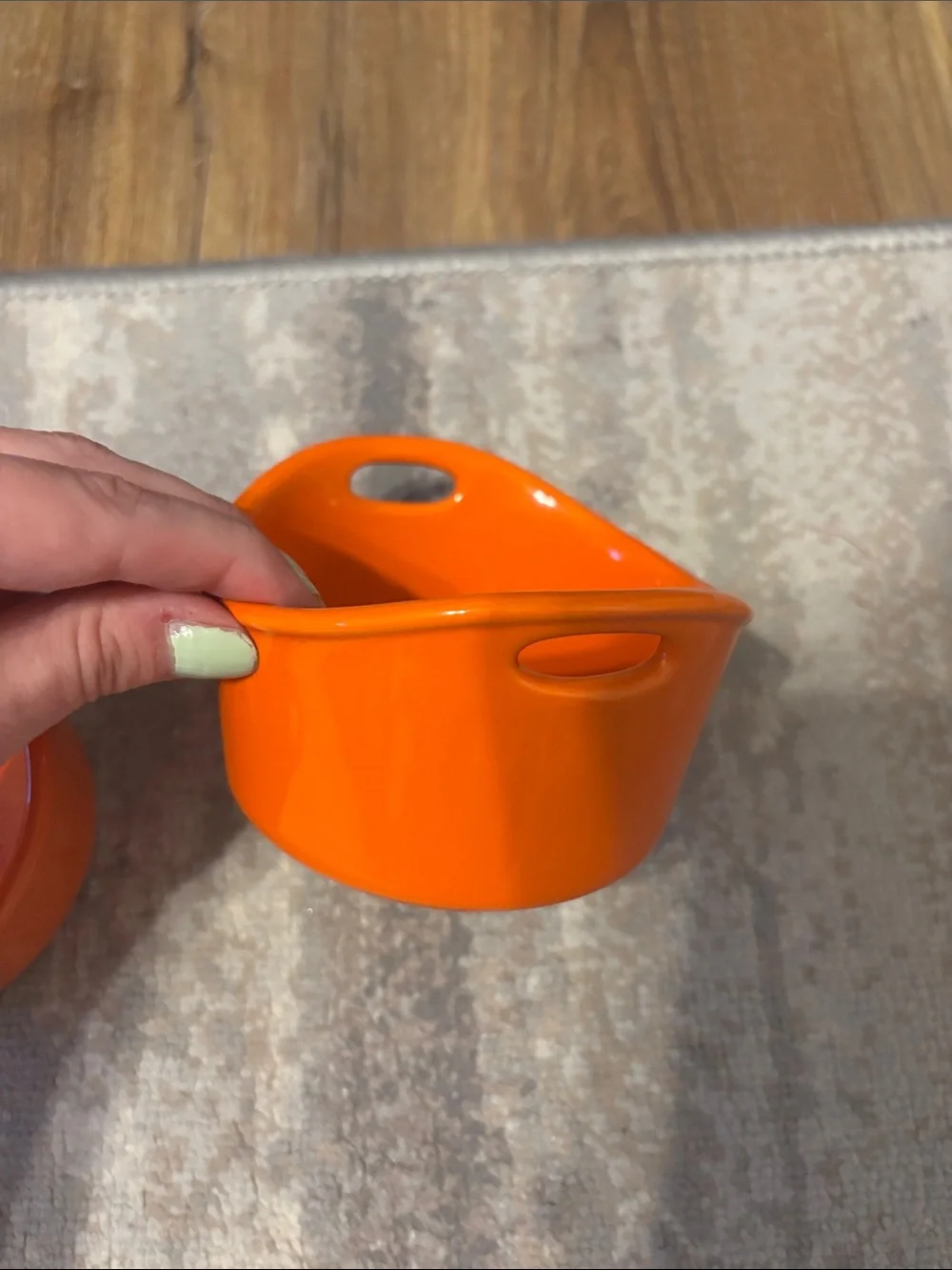 Rachael Ray Bright Orange Ceramic Prep Bowls